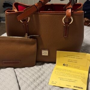 Dooney & Bourke Tan Leather Tote with Pouch